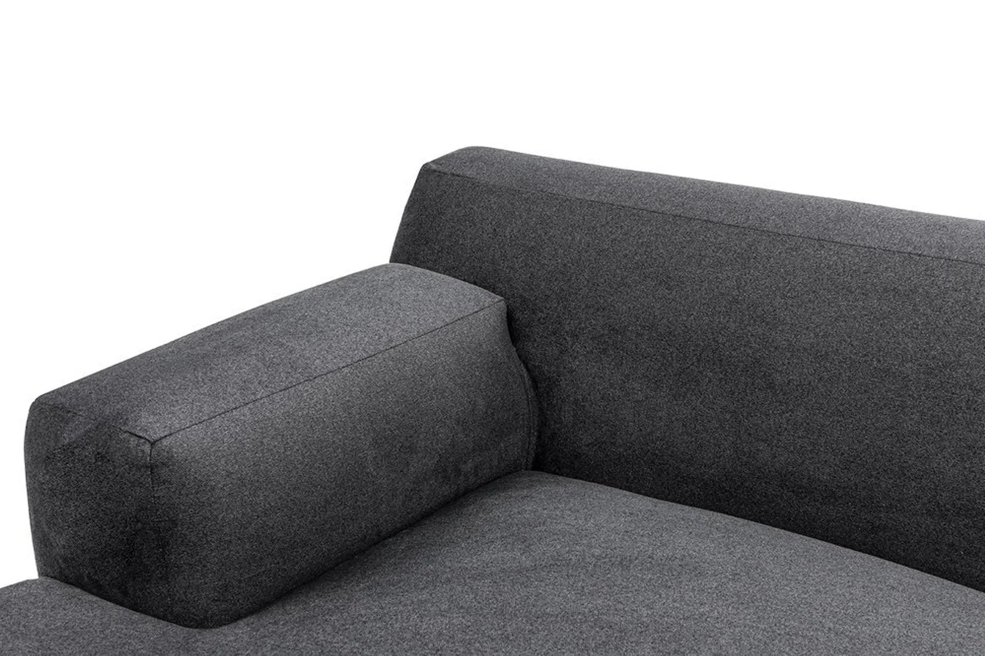 Ecksofa mit Chaiselongue Links, 4-Sitzer, aus Stoff, Maria Anthrazit (6)