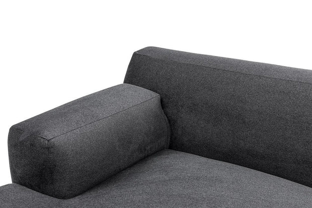 Ecksofa mit Chaiselongue Links, 4-Sitzer, aus Stoff, Maria Anthrazit (6)