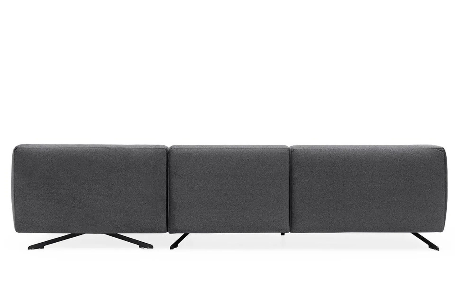 Ecksofa mit Chaiselongue Rechts, 4-Sitzer, aus Stoff, Maria Anthrazit (4)