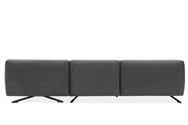 Ecksofa mit Chaiselongue Rechts, 4-Sitzer, aus Stoff, Maria Anthrazit (4)