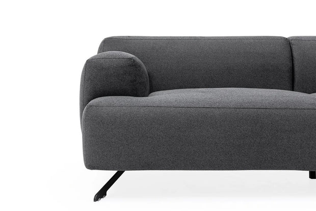 Ecksofa mit Chaiselongue Rechts, 4-Sitzer, aus Stoff, Maria Anthrazit (5)