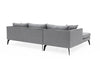 Ecksofa mit Chaiselongue Links, 4-Sitzer, aus Stoff, Bobo Grau (6)