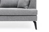 Ecksofa mit Chaiselongue Links, 4-Sitzer, aus Stoff, Bobo Grau (8)
