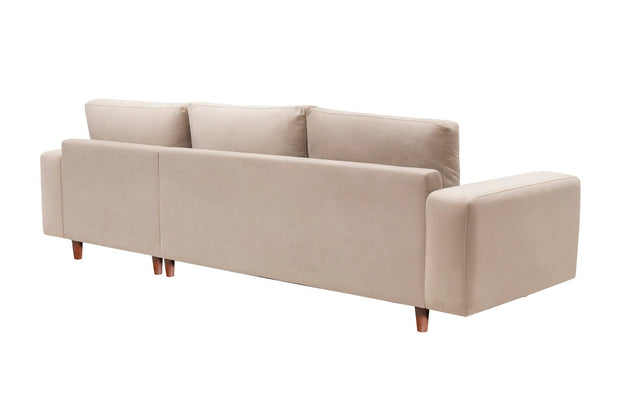 Ecksofa mit Chaiselongue Rechts, 4-Sitzer, aus Stoff, Berlin Creme (9)