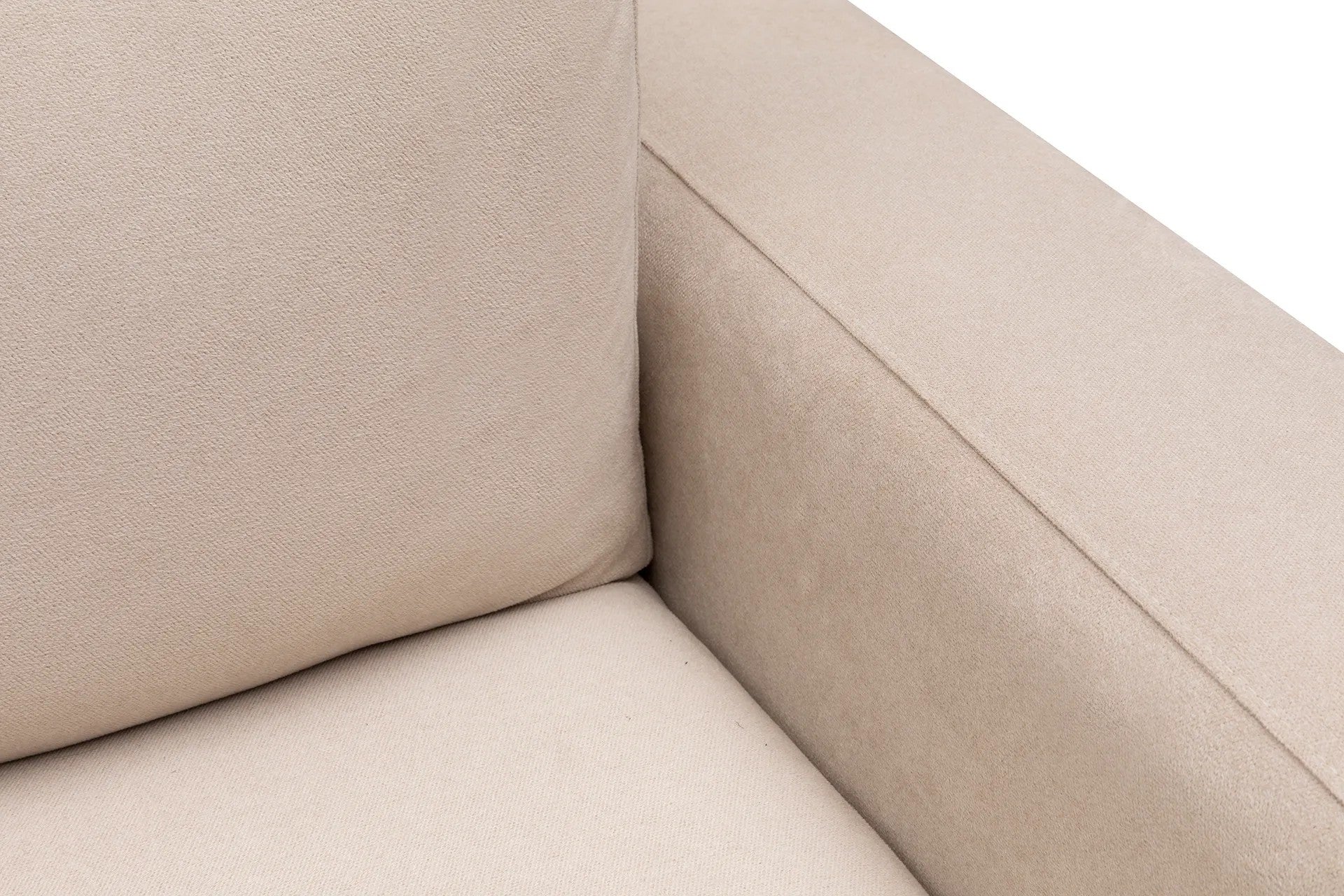 Ecksofa mit Chaiselongue Rechts, 4-Sitzer, aus Stoff, Berlin Creme (10)