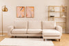 Ecksofa mit Chaiselongue Rechts, 4-Sitzer, aus Stoff, Berlin Creme (3)