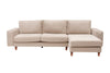 Ecksofa mit Chaiselongue Rechts, 4-Sitzer, aus Stoff, Berlin Creme (7)