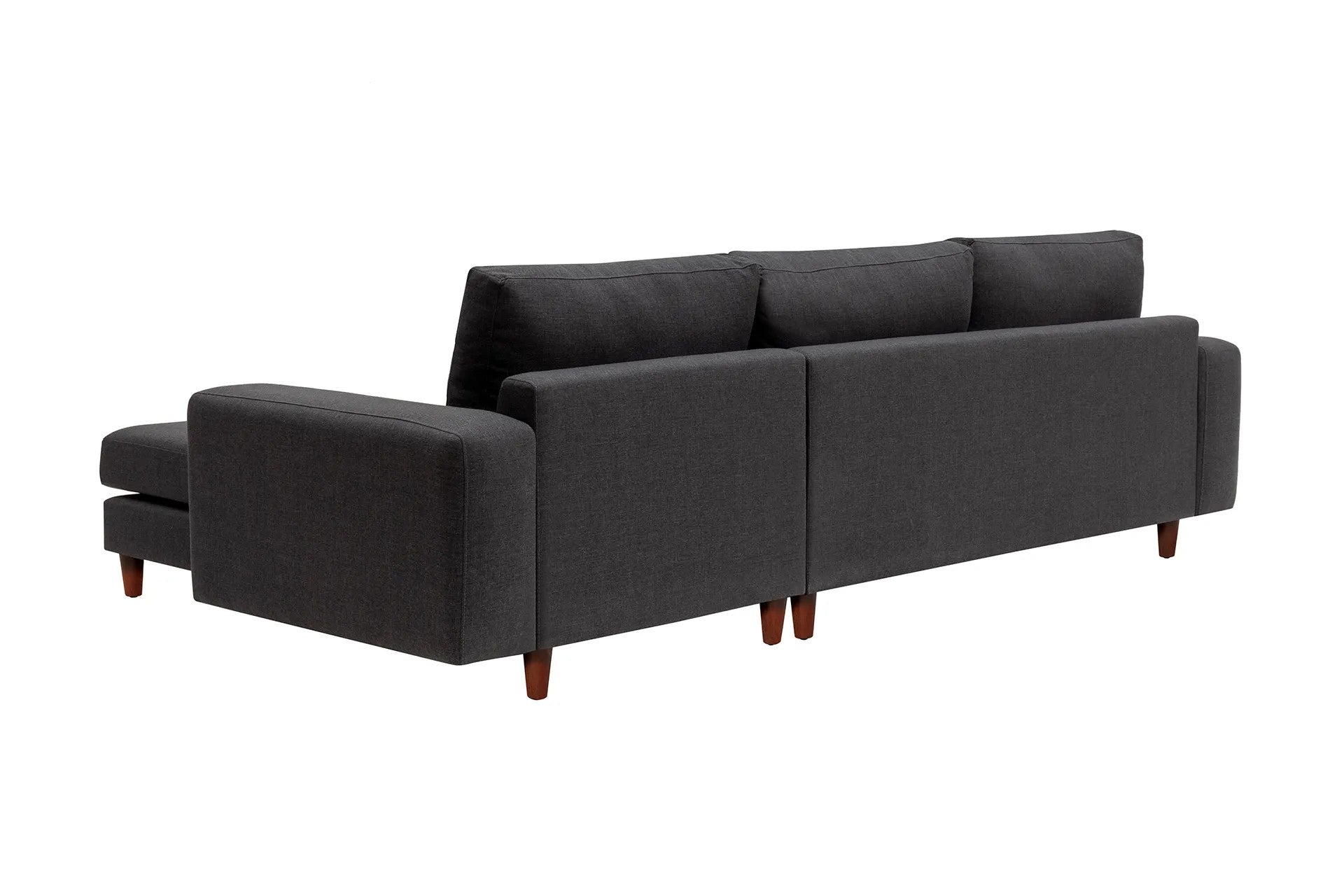 Ecksofa mit Chaiselongue Rechts, 4-Sitzer, aus Stoff, Berlin Anthrazit (9)
