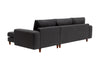 Ecksofa mit Chaiselongue Rechts, 4-Sitzer, aus Stoff, Berlin Anthrazit (9)