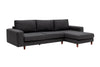 Ecksofa mit Chaiselongue Rechts, 4-Sitzer, aus Stoff, Berlin Anthrazit (6)