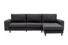 Ecksofa mit Chaiselongue Rechts, 4-Sitzer, aus Stoff, Berlin Anthrazit (7)