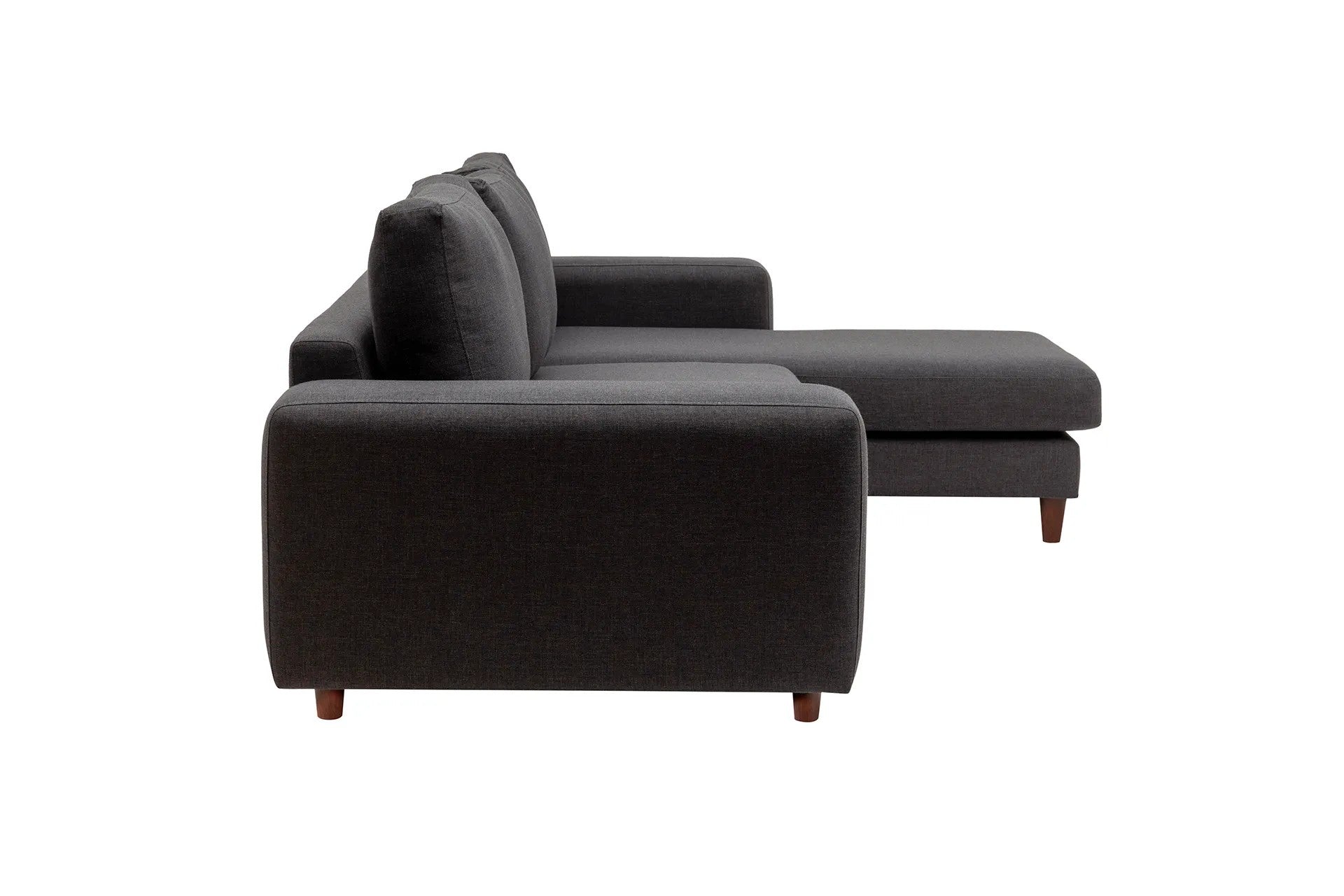 Ecksofa mit Chaiselongue Rechts, 4-Sitzer, aus Stoff, Berlin Anthrazit (8)
