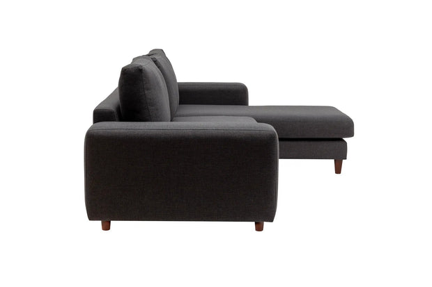Ecksofa mit Chaiselongue Rechts, 4-Sitzer, aus Stoff, Berlin Anthrazit (8)