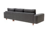 Ecksofa mit Chaiselongue Rechts, 4-Sitzer, aus Stoff, Berlin Grau (9)