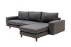 Ecksofa mit Chaiselongue Rechts, 4-Sitzer, aus Stoff, Berlin Grau (6)