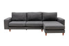 Ecksofa mit Chaiselongue Rechts, 4-Sitzer, aus Stoff, Berlin Grau (7)