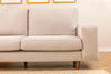 Ecksofa mit Chaiselongue Links, 4-Sitzer, aus Stoff, Berlin Creme (3)