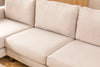 Ecksofa mit Chaiselongue Links, 4-Sitzer, aus Stoff, Berlin Creme (4)
