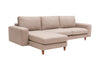 Ecksofa mit Chaiselongue Links, 4-Sitzer, aus Stoff, Berlin Creme (5)