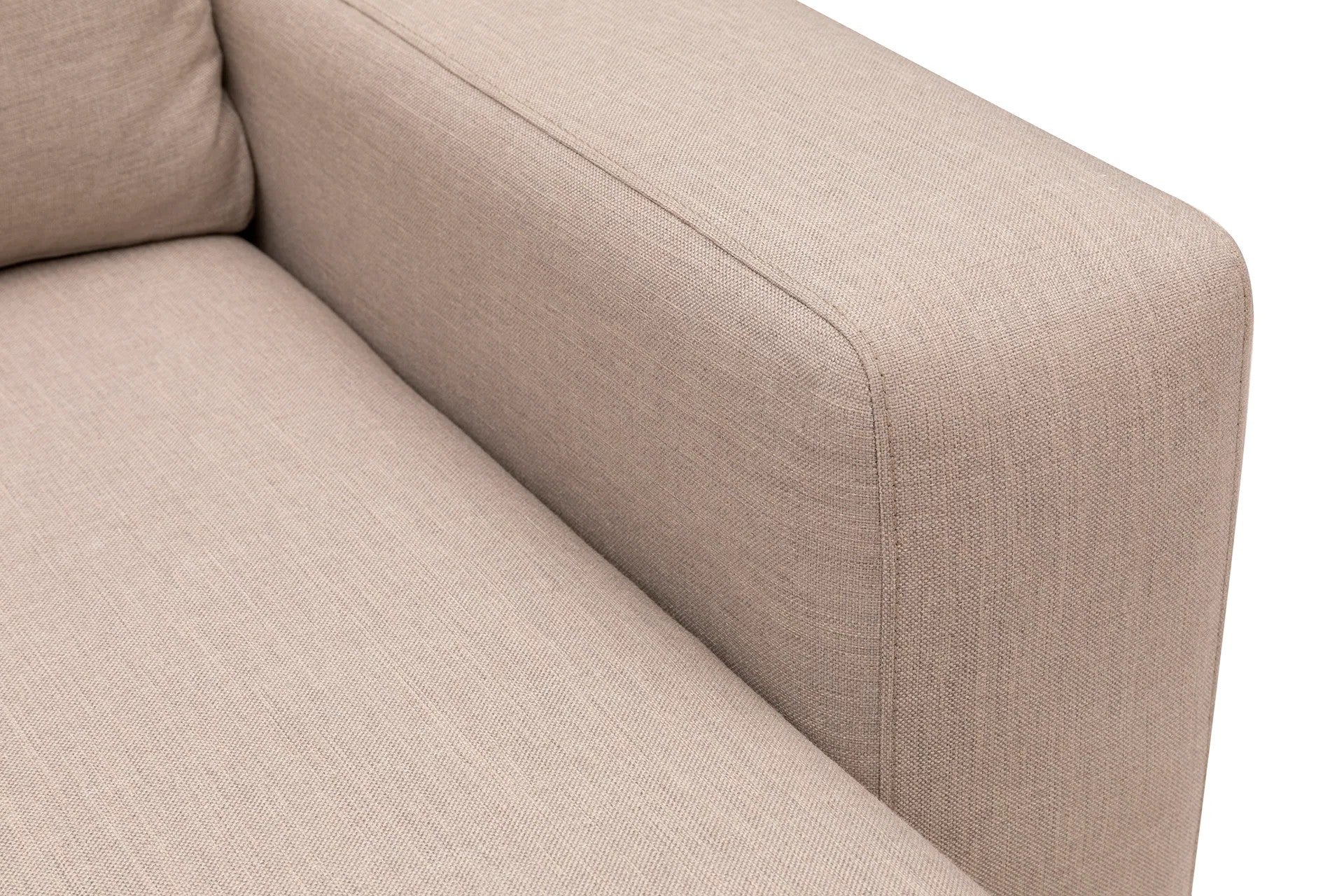 Ecksofa mit Chaiselongue Rechts, 4-Sitzer, aus Stoff, Berlin Creme (9)