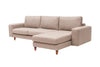 Ecksofa mit Chaiselongue Rechts, 4-Sitzer, aus Stoff, Berlin Creme (5)