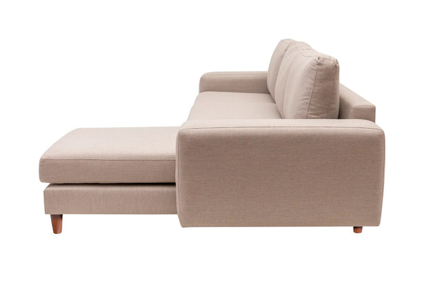 Ecksofa mit Chaiselongue Rechts, 4-Sitzer, aus Stoff, Berlin Creme (7)