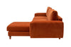 Ecksofa mit Chaiselongue Rechts, 4-Sitzer, aus Stoff, Berlin Rost (4)