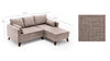 Ecksofa Schlaffunktion mit Chaiselongue Rechts, 4-Sitzer, aus Stoff, Bella 2 Creme (6)