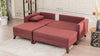 Ecksofa Schlaffunktion mit Chaiselongue Links, 4-Sitzer, aus Stoff, Bella 2 Bordeaux (4)