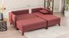Ecksofa Schlaffunktion mit Chaiselongue Rechts, 4-Sitzer, aus Stoff, Bella 2 Bordeaux (3)