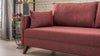 Ecksofa mit Chaiselongue Rechts, 3-Sitzer, aus Stoff, Bella 1 Bordeaux (3)