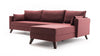 Ecksofa mit Chaiselongue Rechts, 3-Sitzer, aus Stoff, Bella 1 Bordeaux (4)