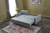 Ecksofa Schlaffunktion mit Chaiselongue Links, 2-Sitzer, aus Stoff, Aydam Blau (3)