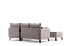 Ecksofa Schlaffunktion mit Chaiselongue Rechts, 4-Sitzer, aus Stoff, Bella Mini Braun (6)