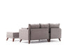 Ecksofa Schlaffunktion mit Chaiselongue Links, 4-Sitzer, aus Stoff, Bella Mini Braun (6)