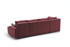 Ecksofa Schlaffunktion mit Chaiselongue Links, 4-Sitzer, aus Stoff, Ece Panoramik Bordeaux (6)