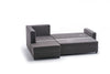 Ecksofa Schlaffunktion mit Chaiselongue Links, 3-Sitzer, aus Stoff, Ece Braun (6)