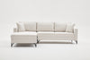 Ecksofa mit Chaiselongue Links, 3-Sitzer, aus Stoff, Berlin Creme (2)