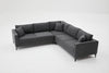 Ecksofa Symmetrisch, 4-Sitzer, aus Stoff, Berlin Anthrazit (3)