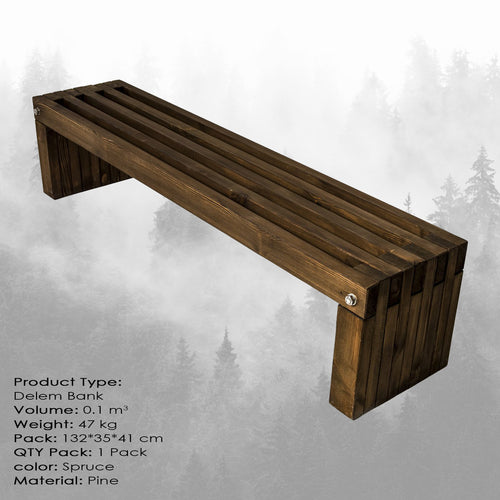 Sitzbank holz Delem Medium Nussbaum