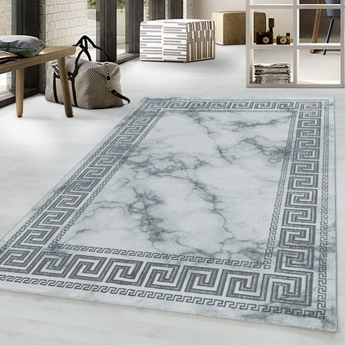 Teppich Naxos 3818 Marmor Design Silber (1)