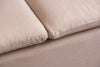 Ecksofa Schlaffunktion mit Chaiselongue Links, 2-Sitzer, aus Stoff, Lungo Creme (5)