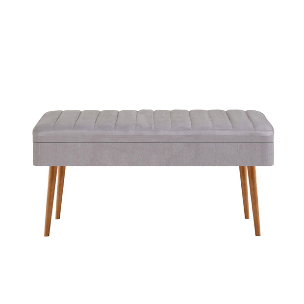 Polsterbank mit Samtstoff Vina 0701 Grau (1)