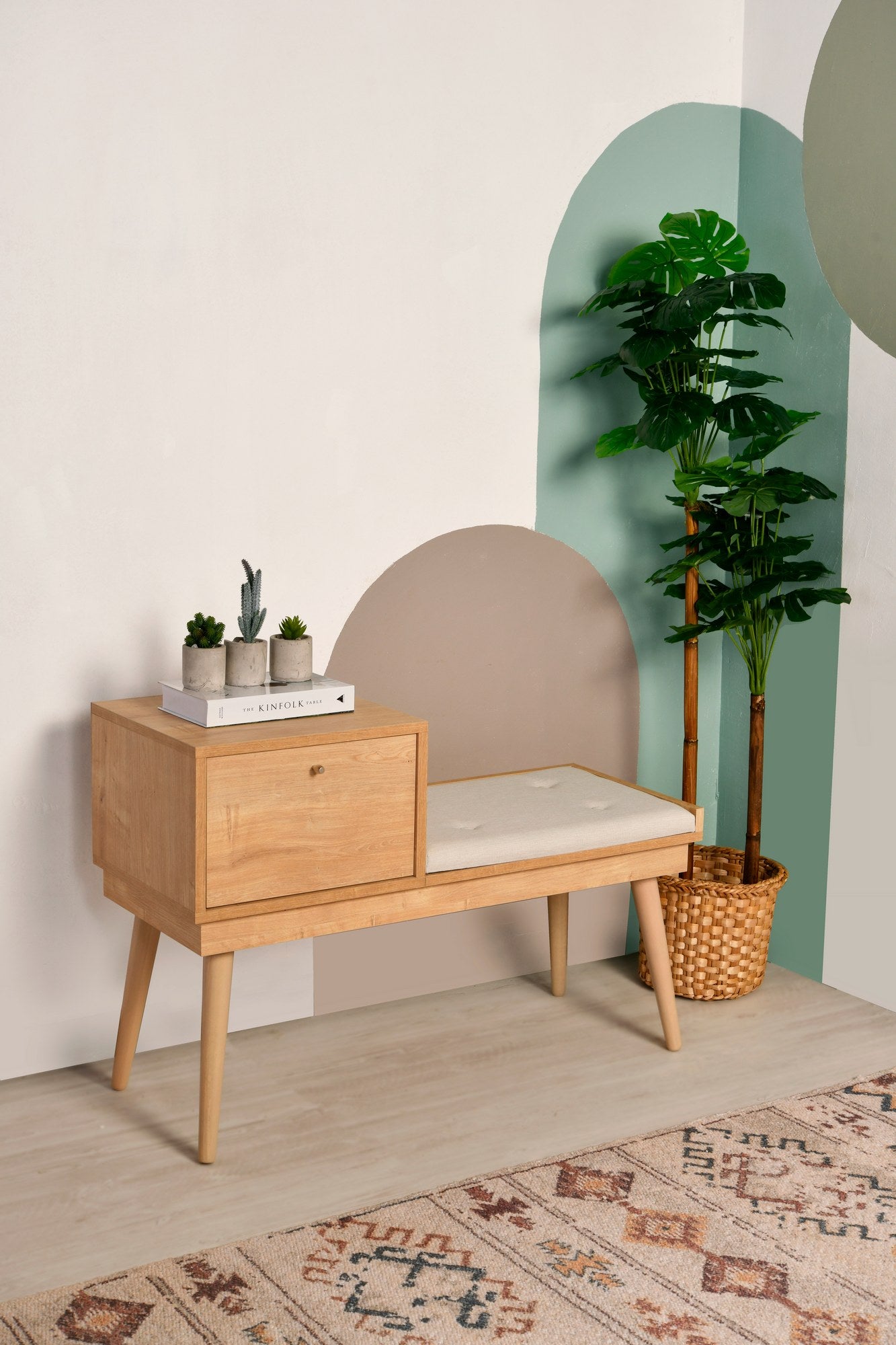 Polsterbank mit Stoff Urban Creme