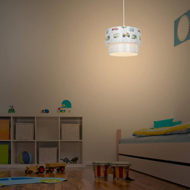 Hängeleuchte Dekor Weiß (3)