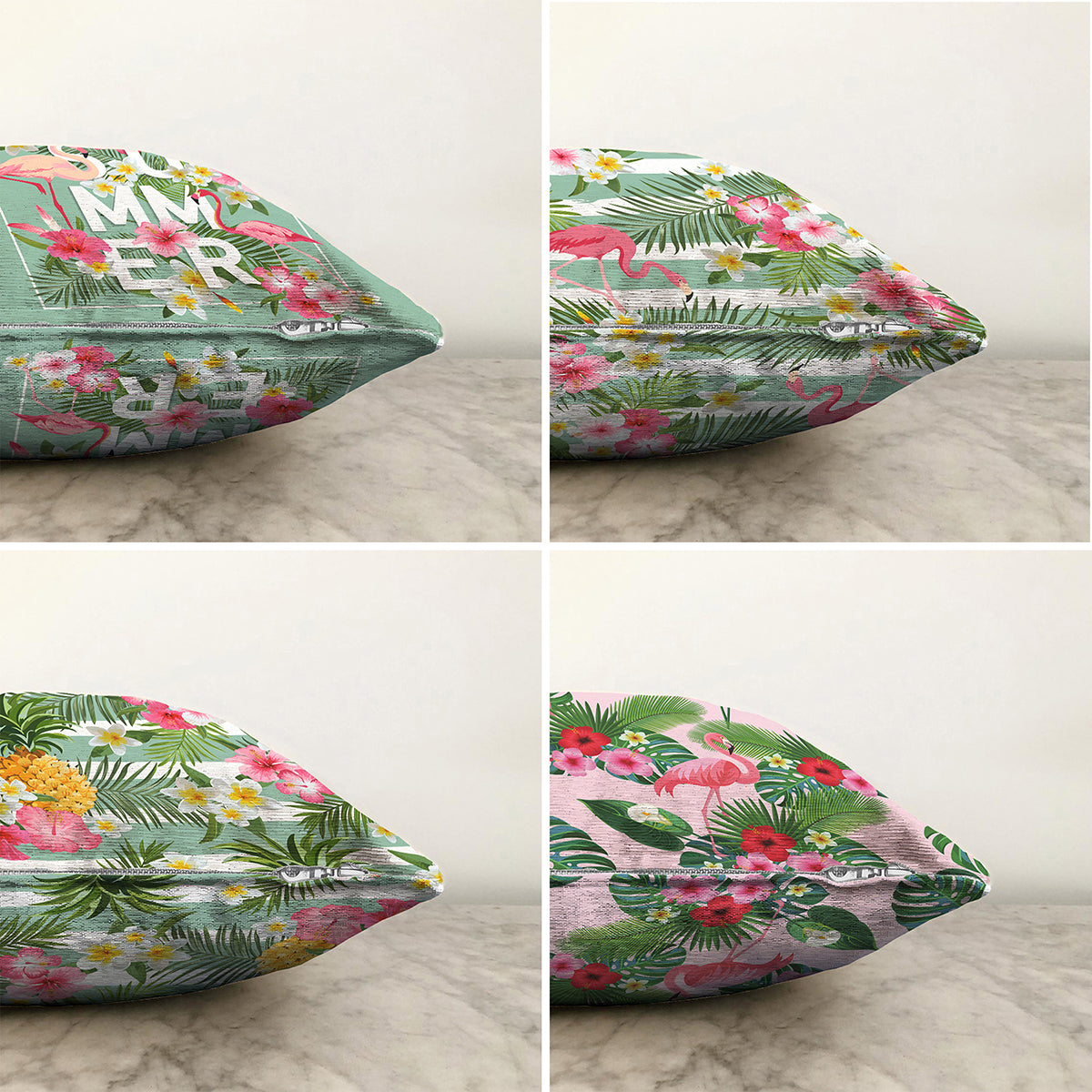 4er Set Deko Kissenhülle Defne RKYK240 Mehrfarben, 43 x 43 cm (1)