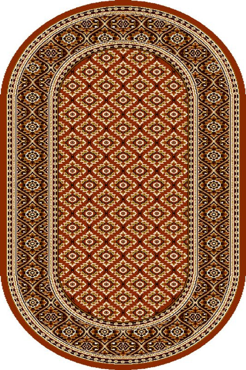 Teppich Wilton Apium Brick Oval Rot