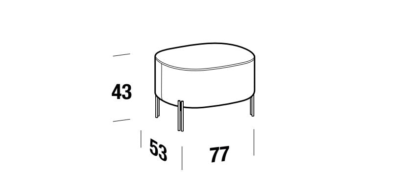 Polsterbank mit Stoff Tomis Blau (2)