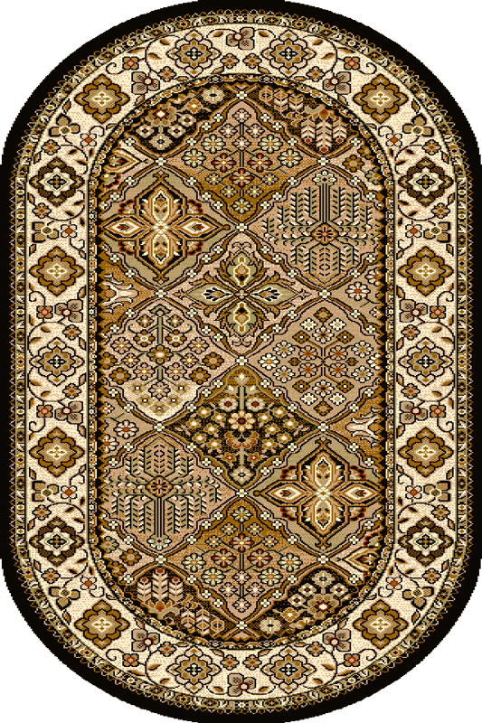 Teppich Wilton Bergenia Oval Grün