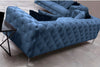 Sofa 3-Sitzer mit Samtstoff, Como Blau (1)